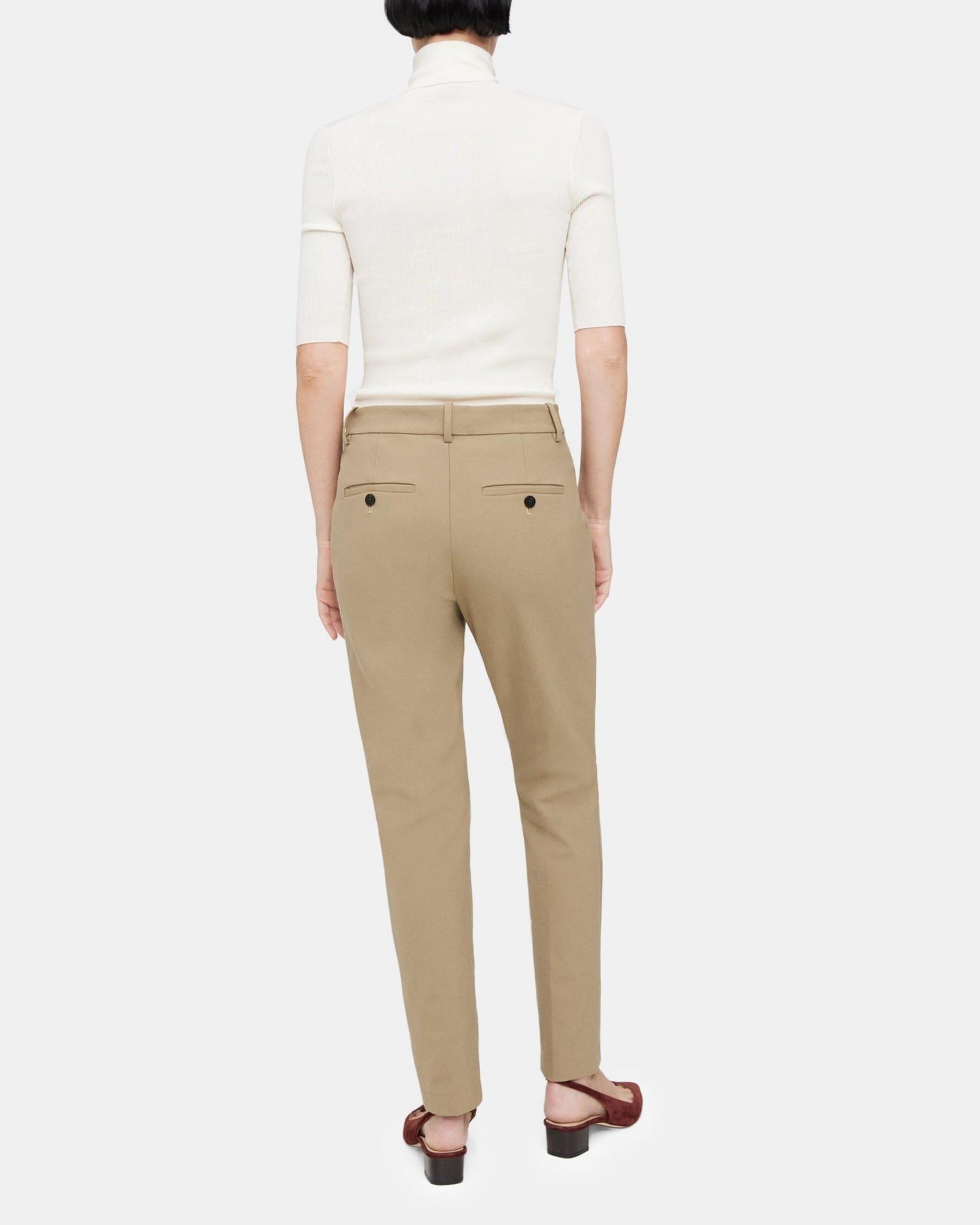 Slim Cropped Pant in Stretch Cotton Product Image