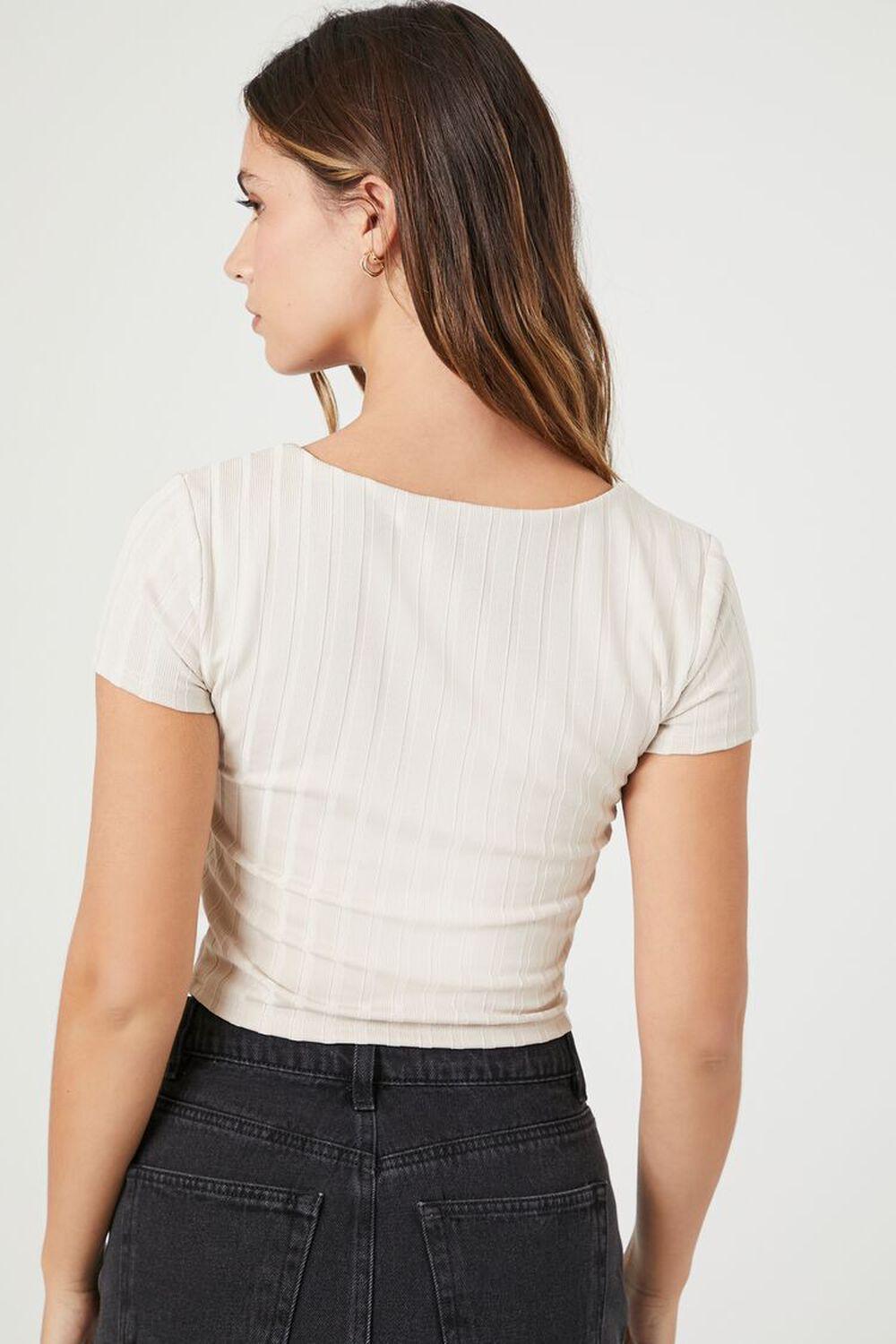 Cropped Rib-Knit Tee | Forever 21 Product Image