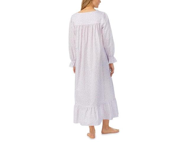 Eileen West Woven Ditsy Floral Print Long Sleeve Sweetheart Neck Ballet Nightgown Product Image