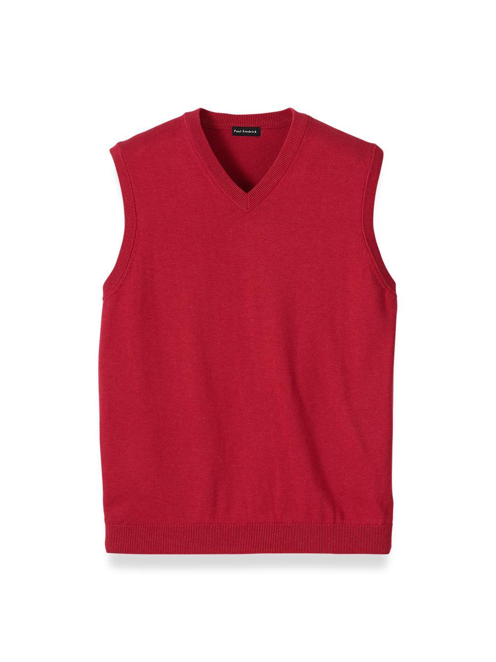 Supima Cotton Vest - Red Product Image