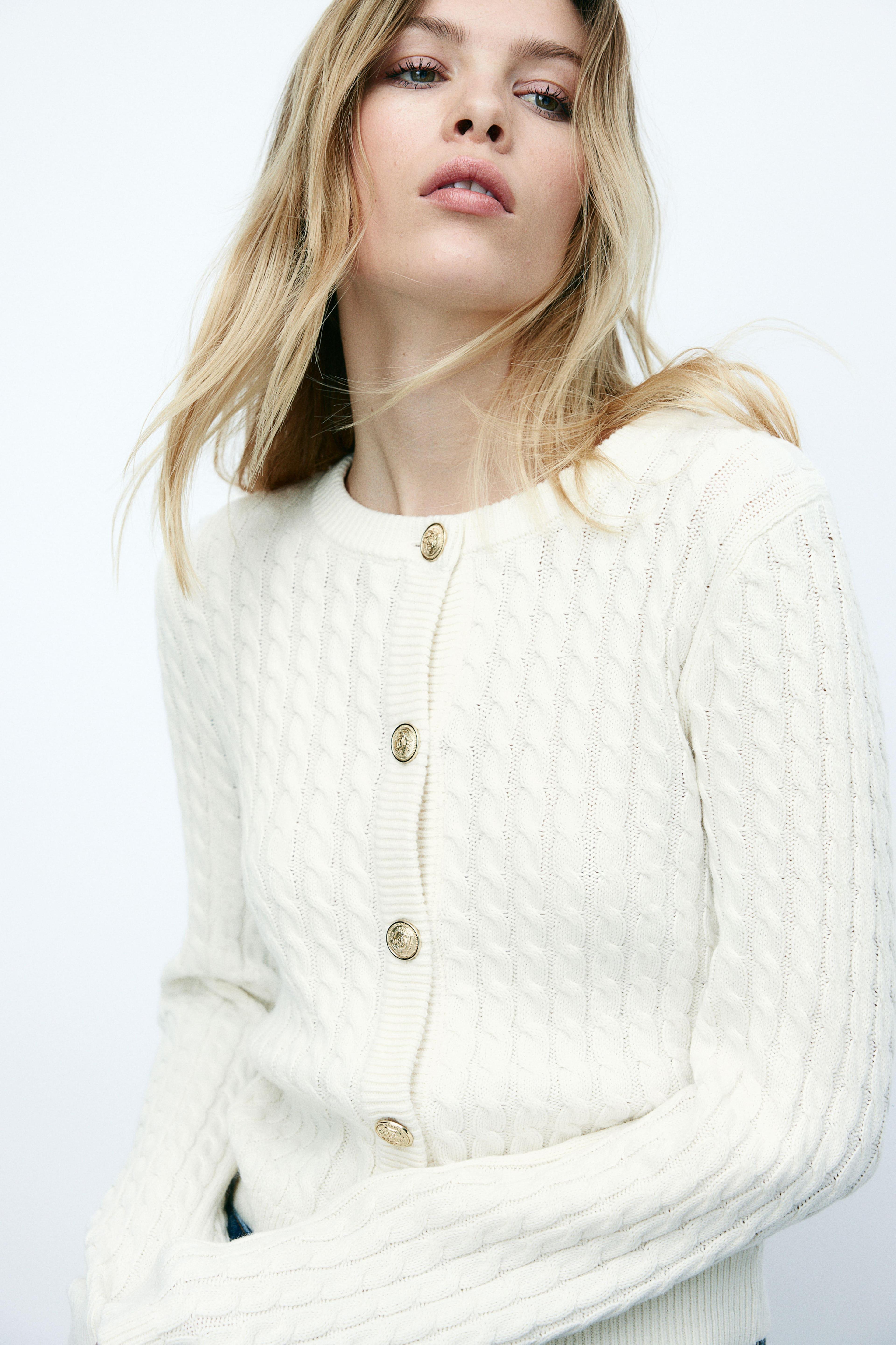 Cable-Knit Cardigan Product Image