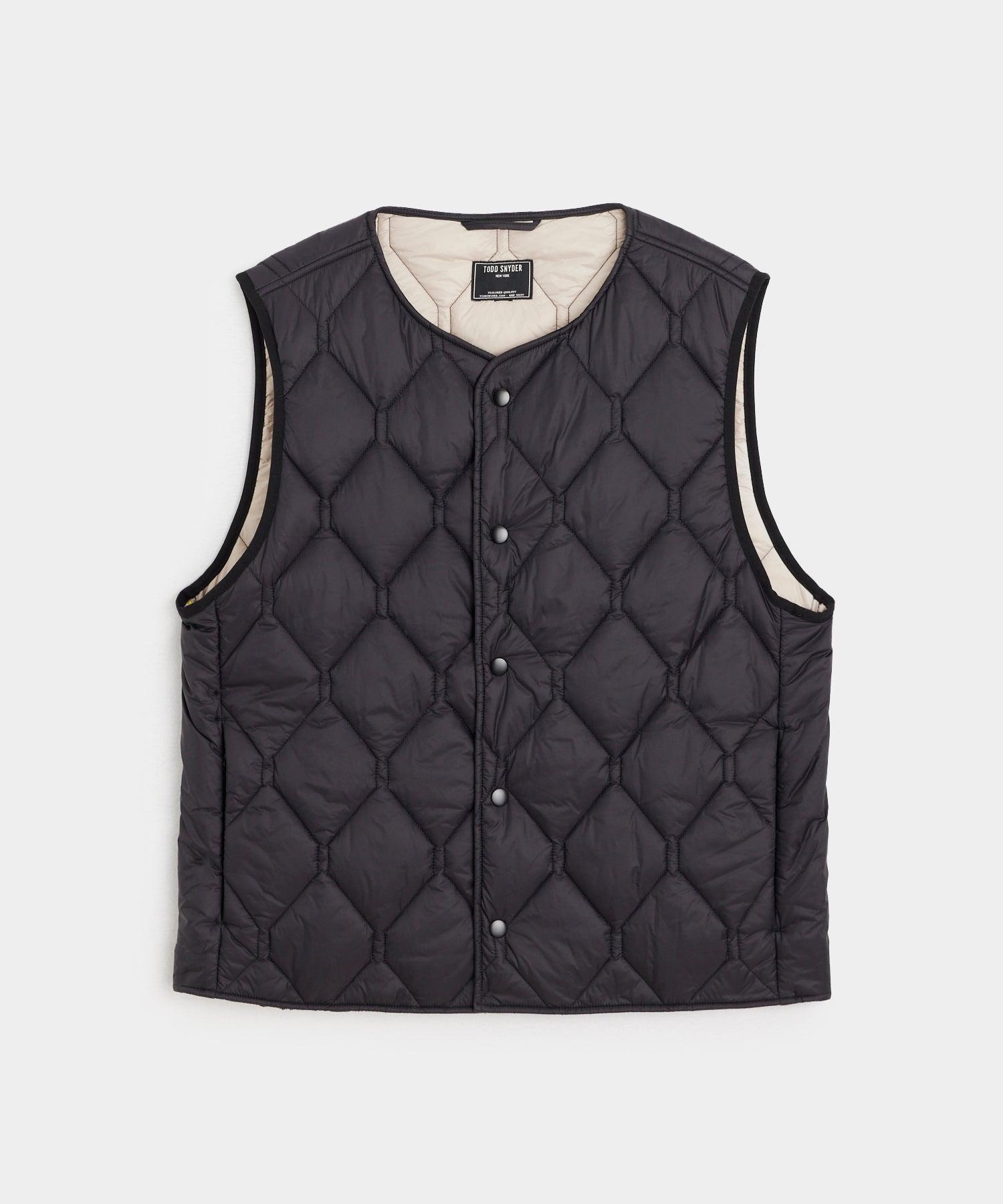 Convertible Quilted Gilet Vest in Black Product Image