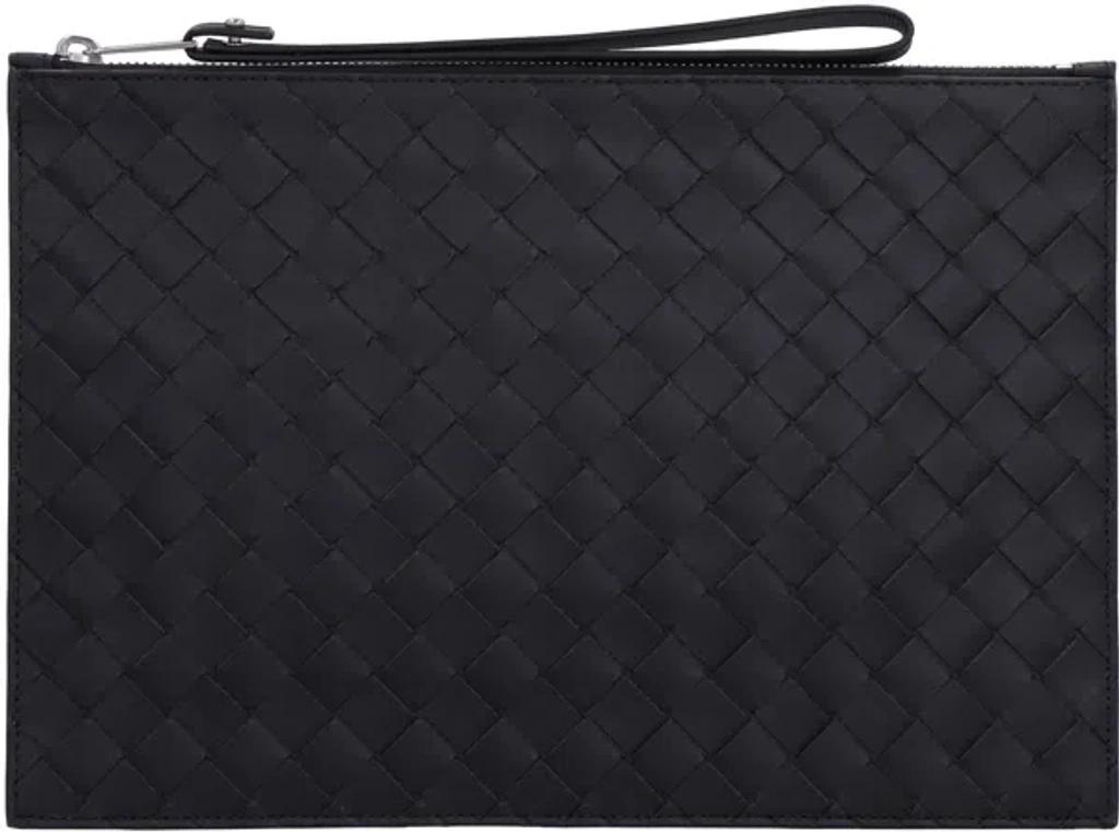 BOTTEGA VENETA Leather Pouch In Black Product Image