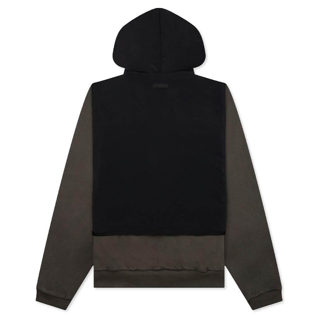 Nylon Fleece Hooded Sweater - Ink/Jet Black Male Product Image