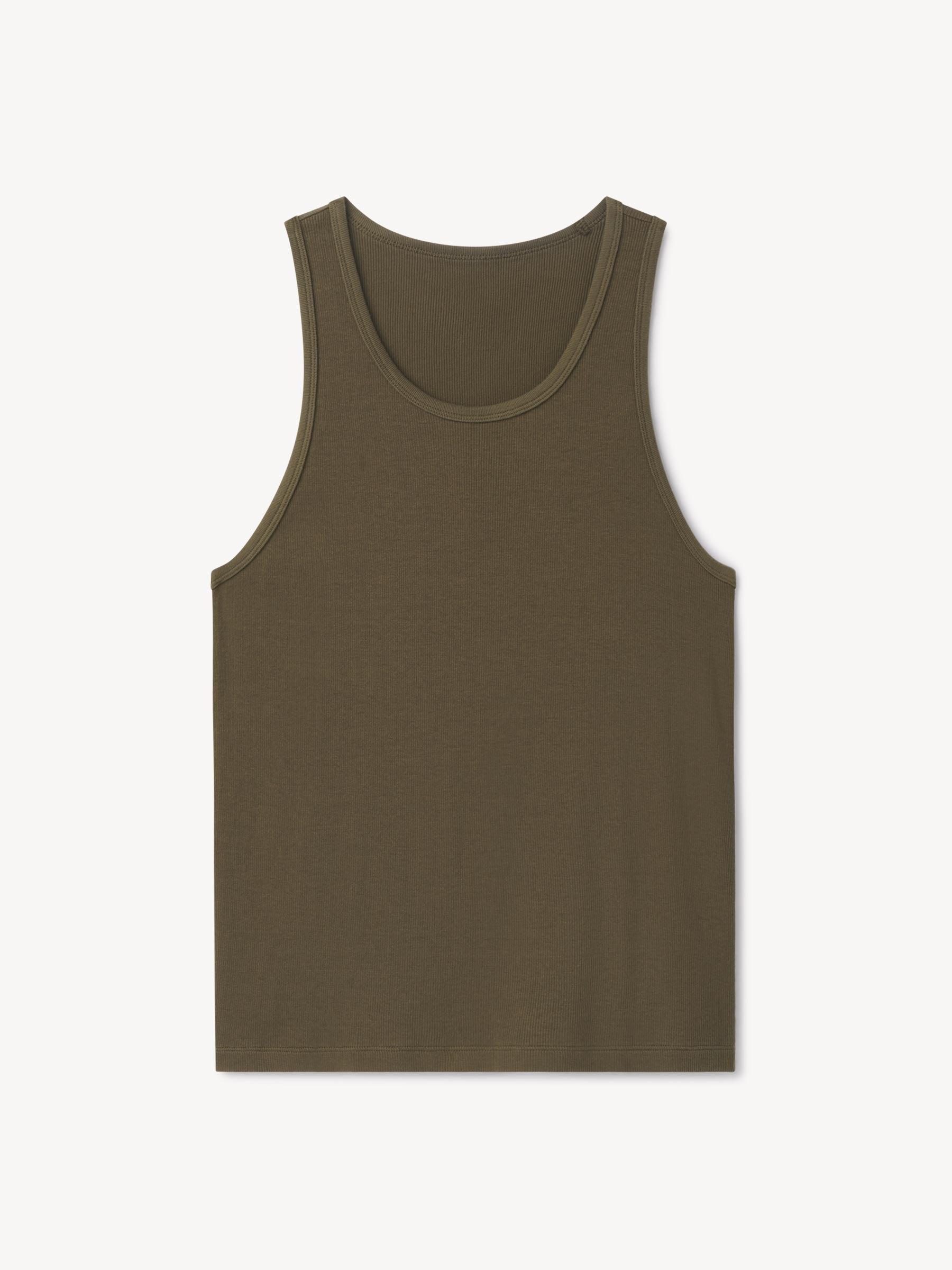 Black Pima Rib Tank Product Image