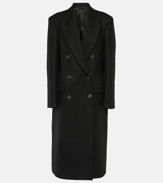 Edmont Double-breasted Wool-blend Coat In Black Product Image