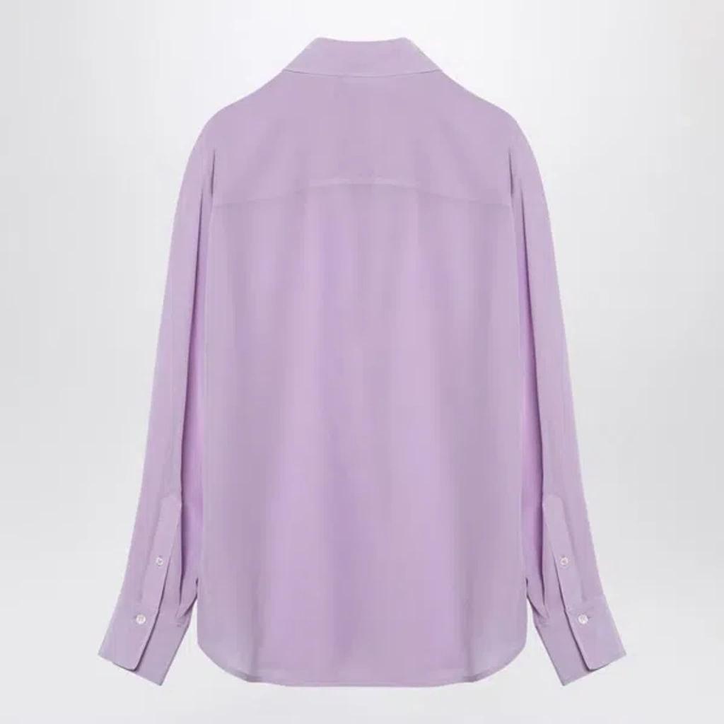 Lilac Shirt With Ruffles In Pink Product Image