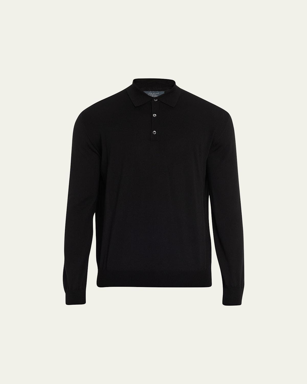 Mens Superfine Merino Polo Sweater Product Image