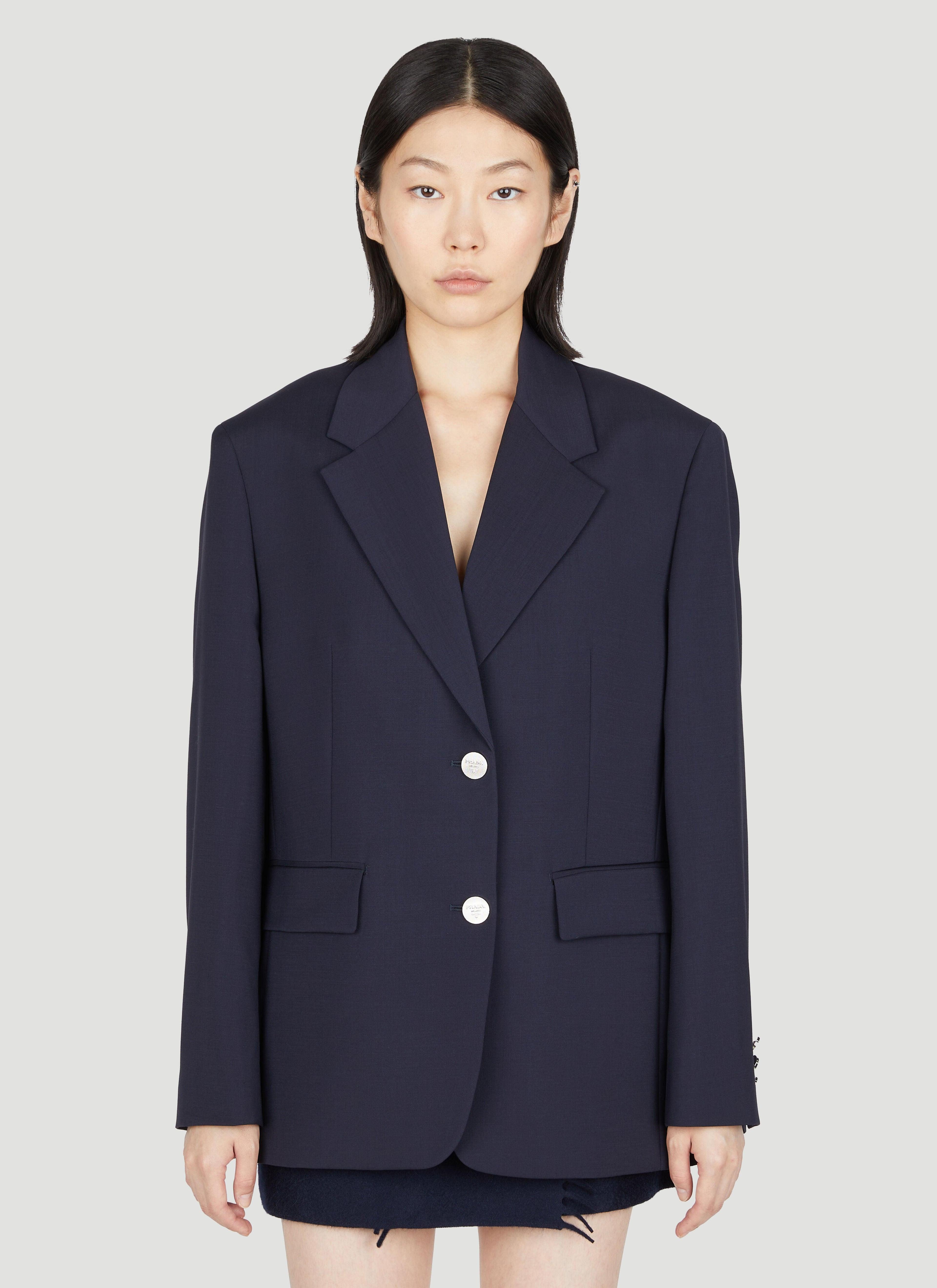 Wool Mohair Suit Blazer In Blue Product Image