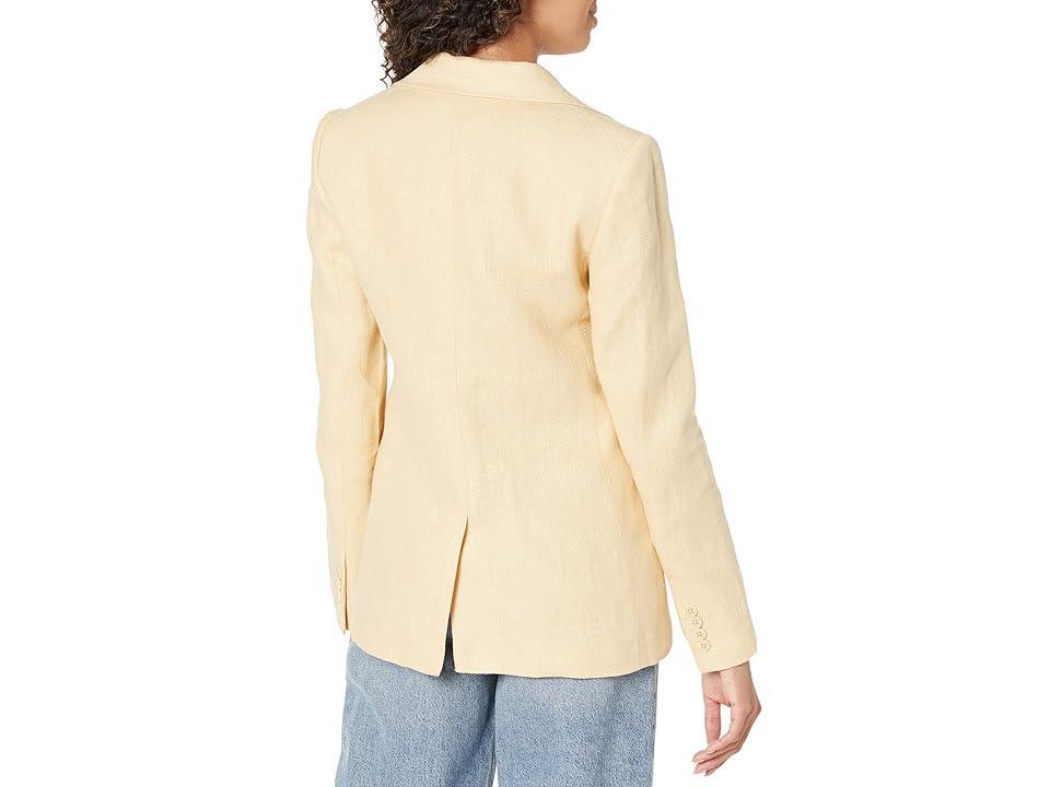 Lauren Ralph Lauren Herringbone Linen Blazer (Vintage Cream) Women's Clothing Product Image