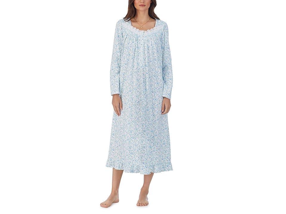 Eileen West Long Sleeve Long Gown Ditsy) Women's Pajama Product Image