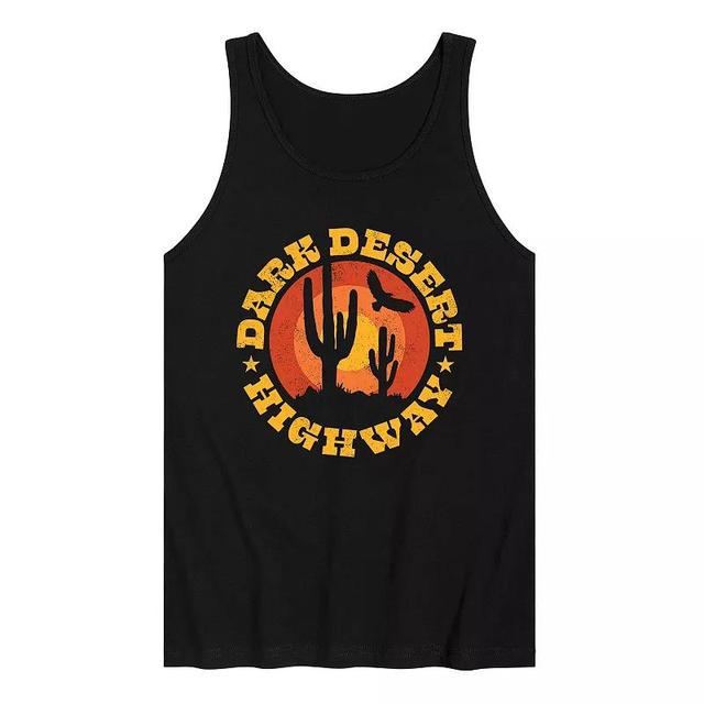 Mens Dark Desert Highway Graphic Tank Black Product Image