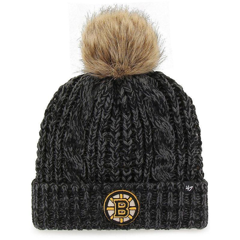 Womens 47 Boston Bruins Logo Meeko Cuffed Knit Hat with Pom Product Image