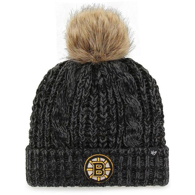 Womens 47 Boston Bruins Logo Meeko Cuffed Knit Hat with Pom Product Image