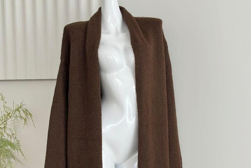 Open Front Plain Long Coat product image