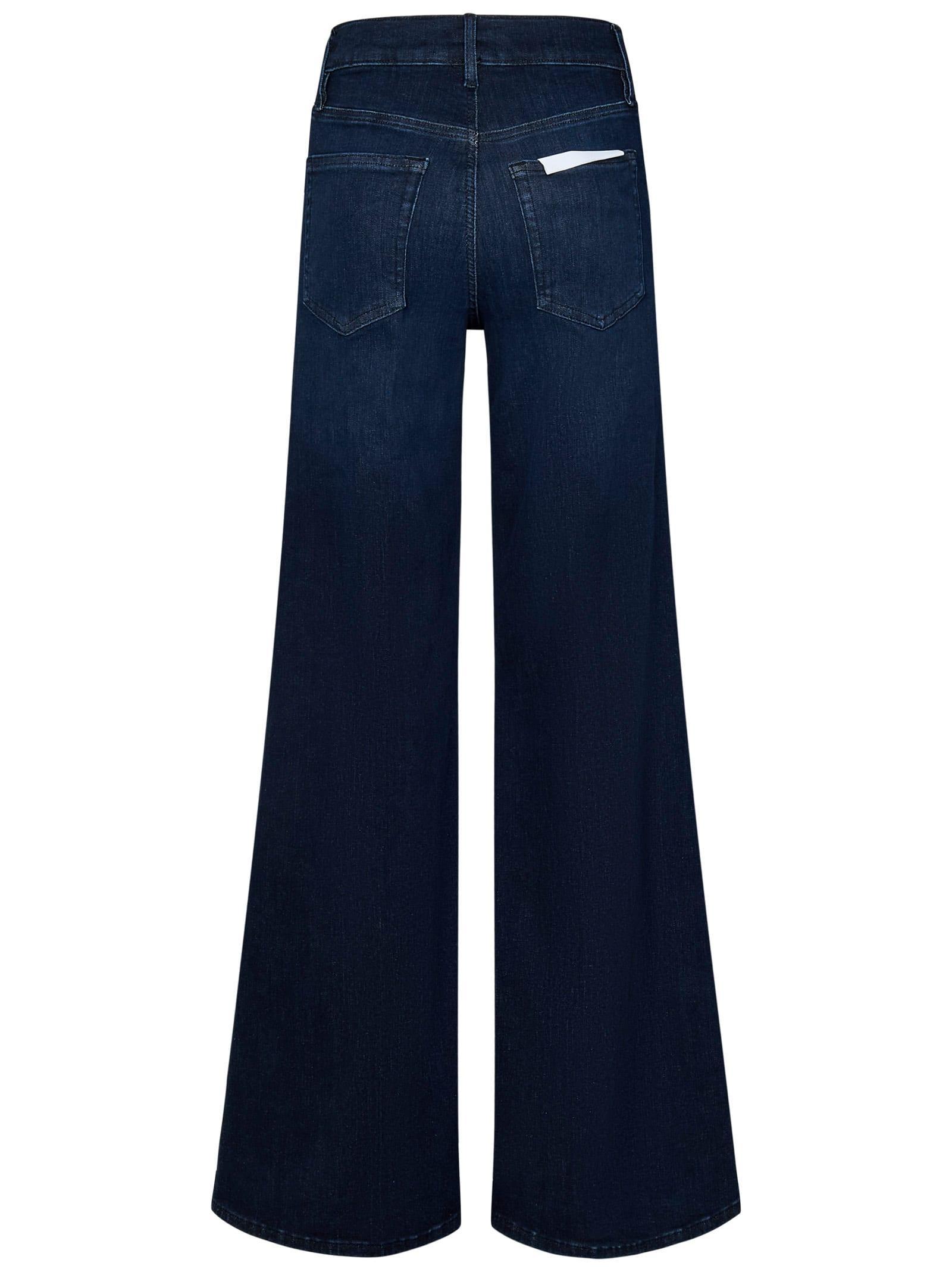 Washed Flared Jeans In Blue Product Image