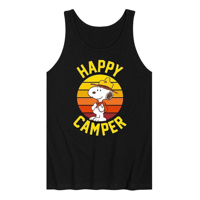 Mens Peanuts Snoopy Happy Camper Graphic Tank Top Product Image