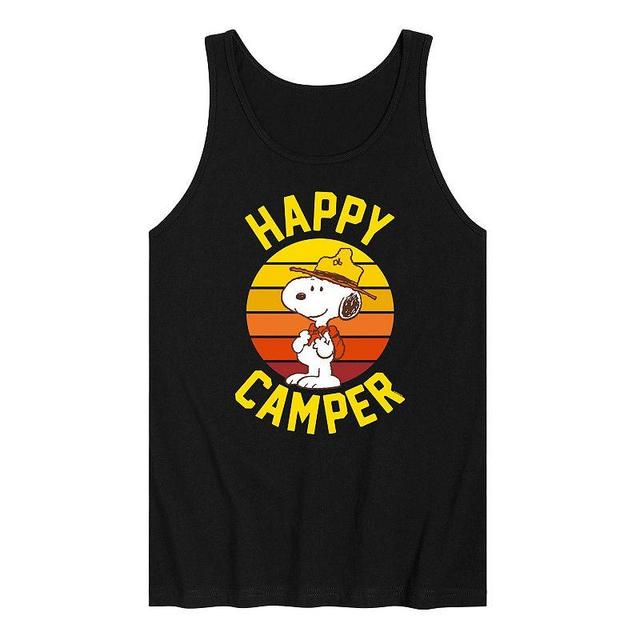 Mens Peanuts Snoopy Happy Camper Graphic Tank Top Product Image