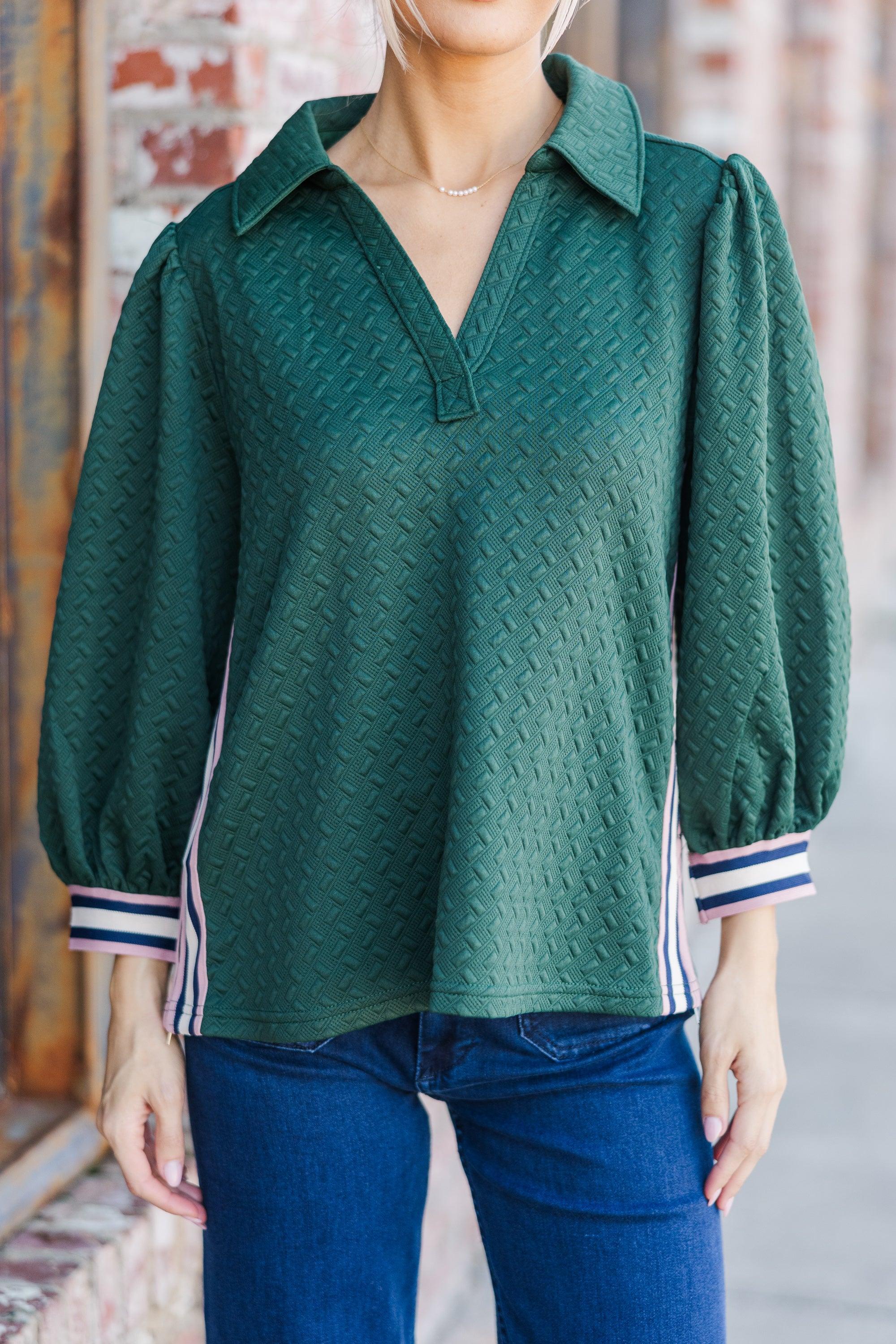 You've Got It All Hunter Green Blouse Female Product Image