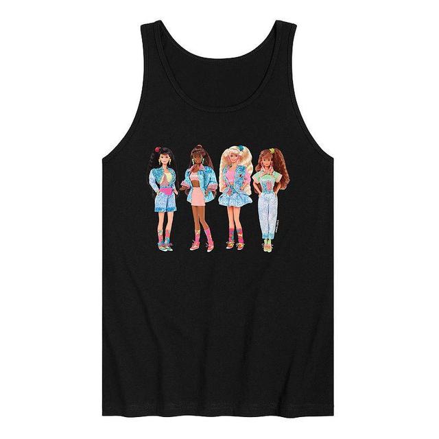 Mens Barbie Retro Tank Top Black Product Image