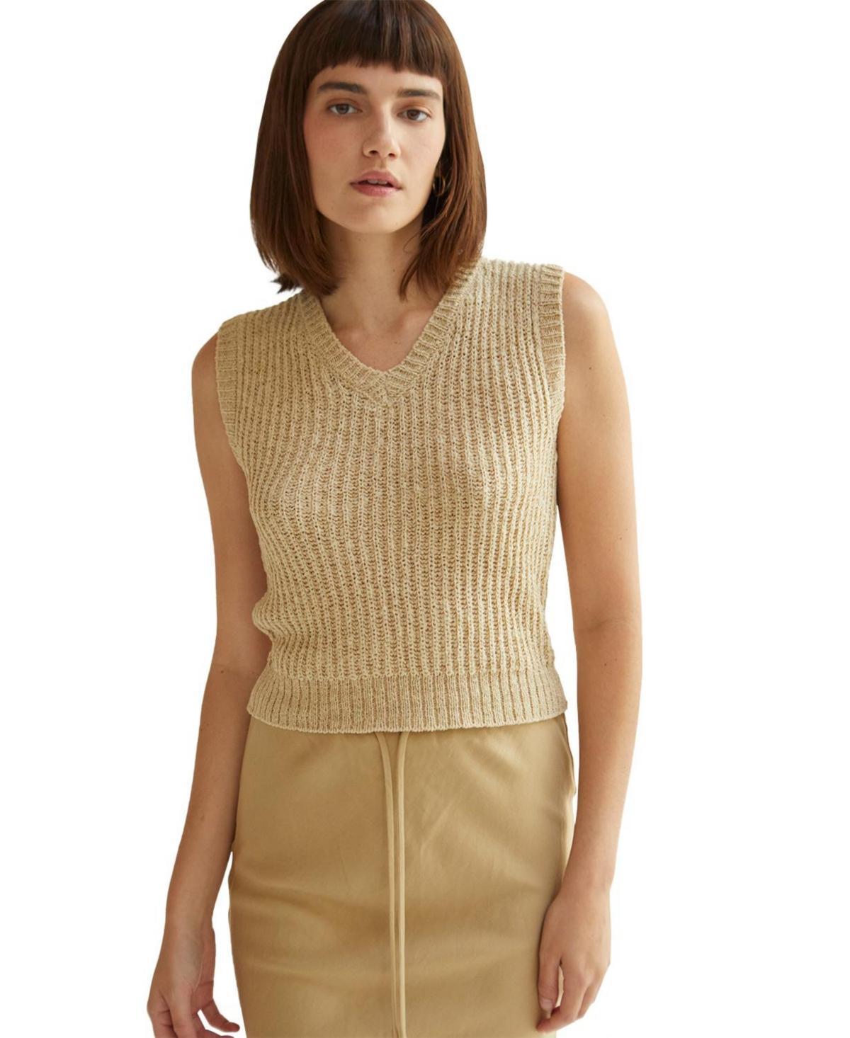 Crescent Womens Alicia Vest Sweater Top Product Image