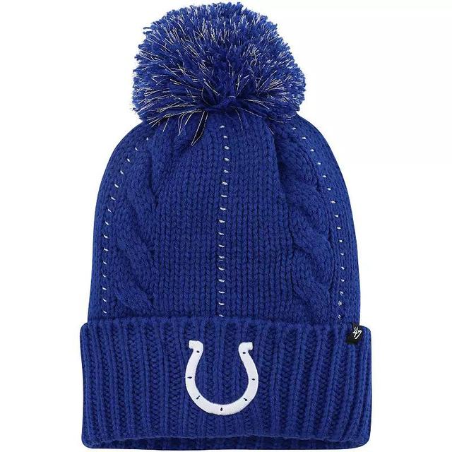 Womens 47 Royal Indianapolis Colts Bauble Cuffed Knit Hat with Pom Product Image