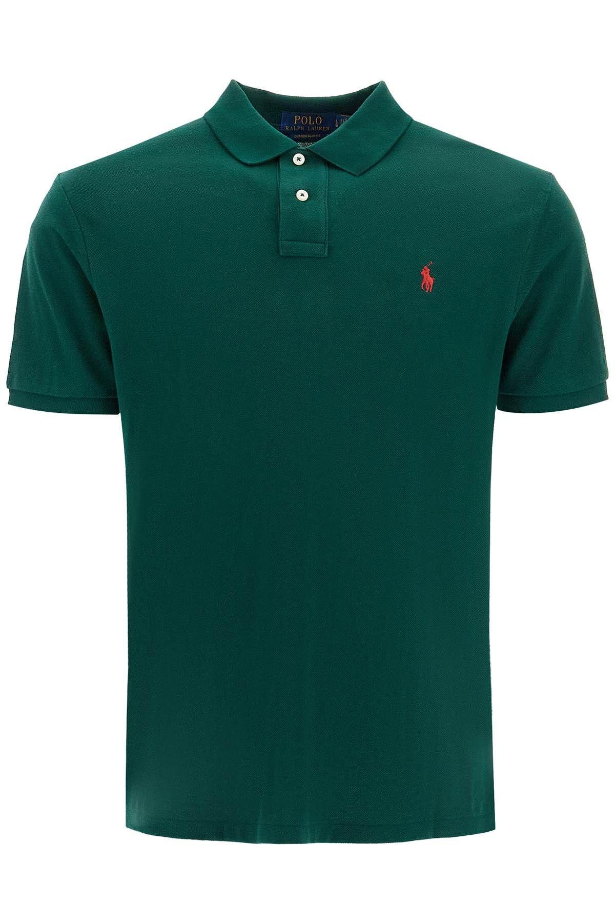 POLO RALPH LAUREN Logo Embroidered Polo Shirt In Green Product Image