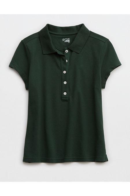 OFFLINE By Aerie Courtside Polo T-Shirt Womens Product Image