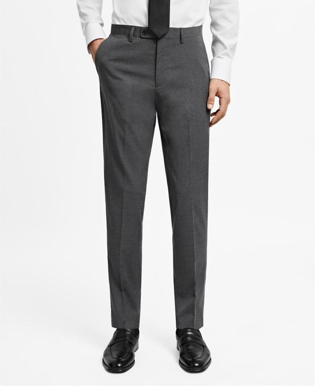 MANGO MAN - Stretch fabric slim-fit suit pants greyMen Product Image