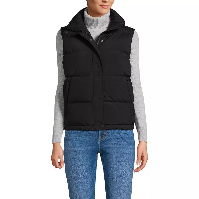 Womens Lands End Wide Channel 600 Down Puffer Vest Product Image