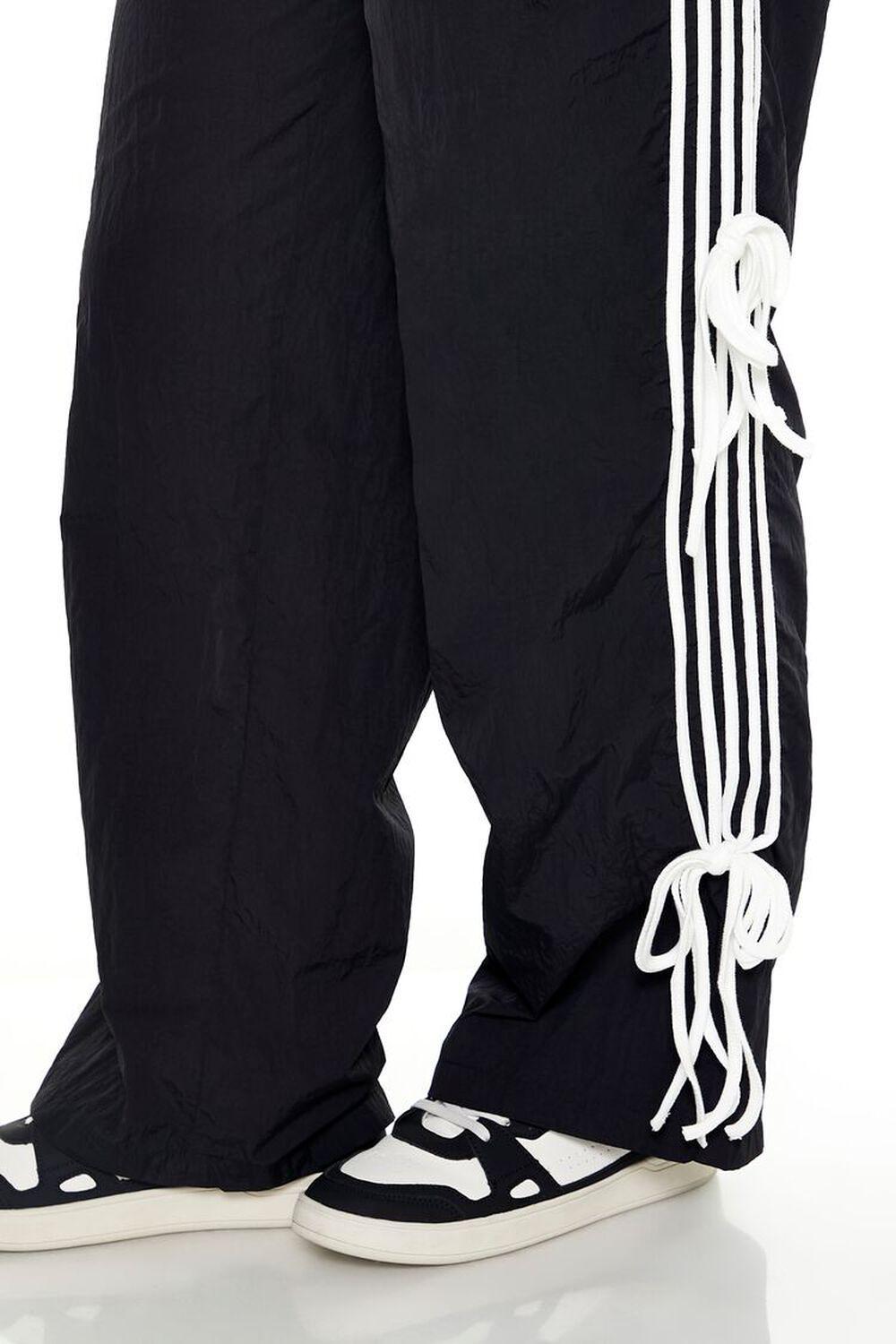 Mid-Rise Striped Bow Sweatpants | Forever 21 Product Image