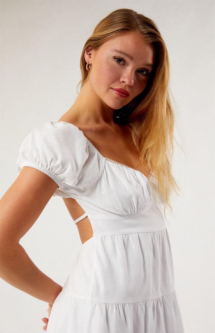 Womens Dainty Trim Tie Back Mini Dress Product Image