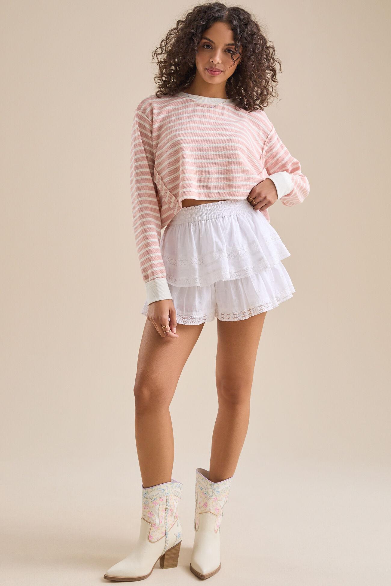 Raleigh Layered Lace Shorts Product Image