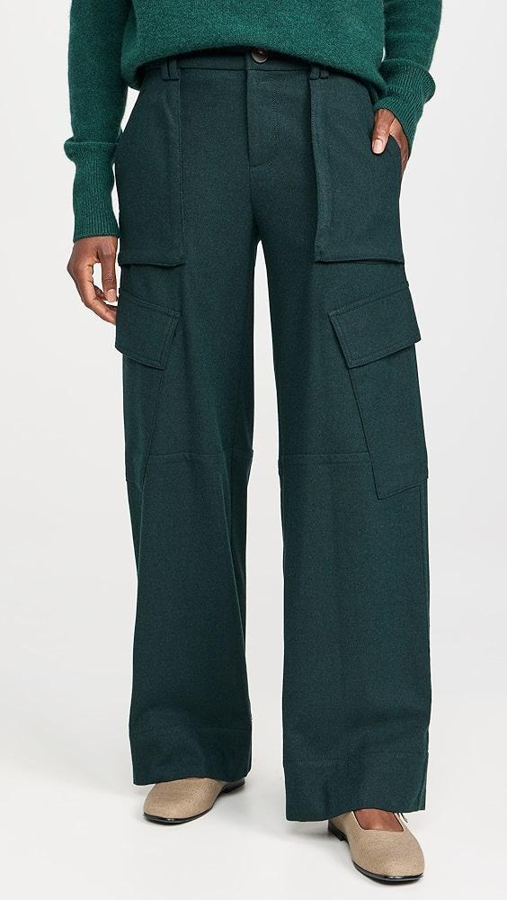 Vince Flannel Wide Leg Raver Pants | Shopbop Product Image