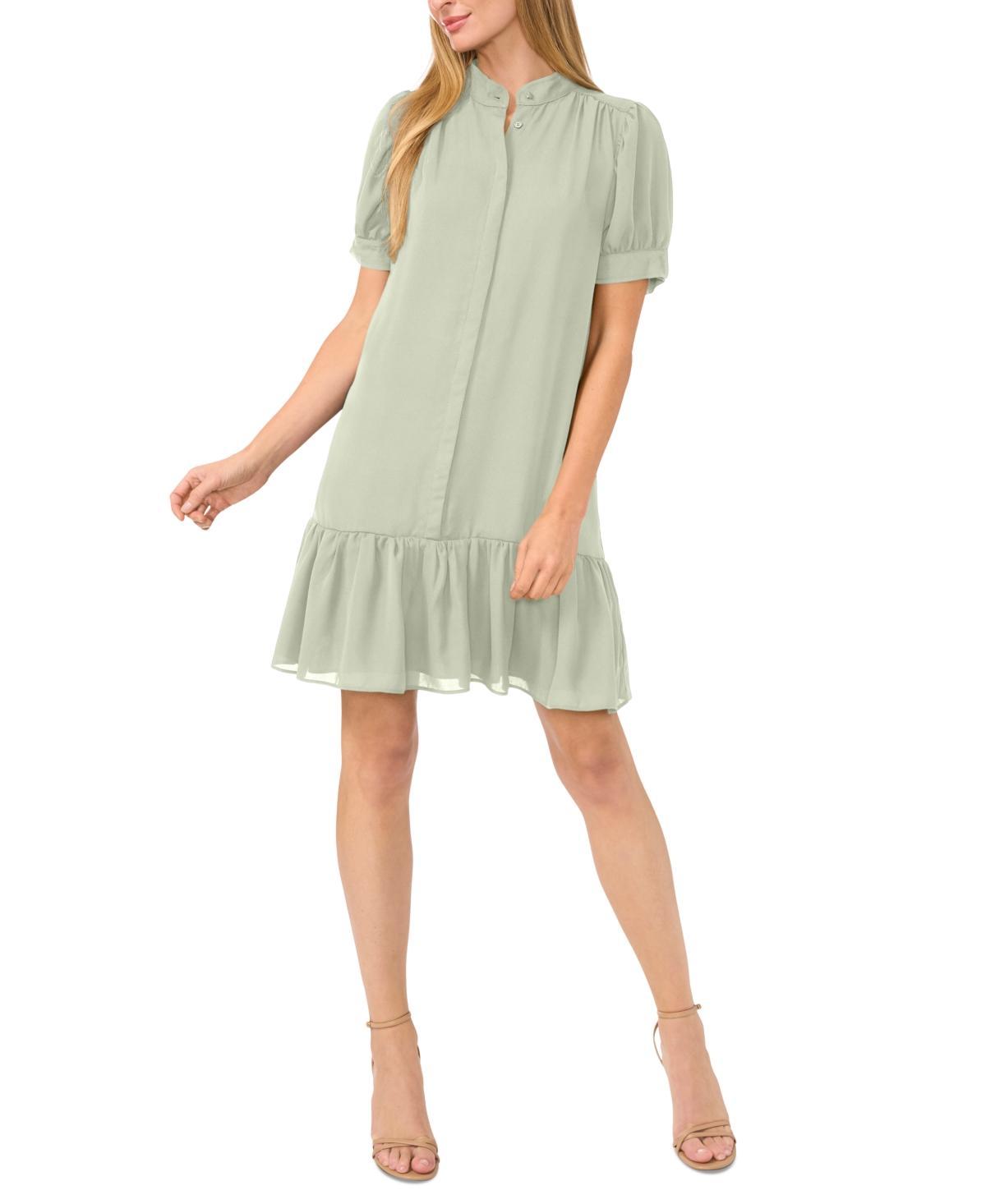 CeCe Womens Open Collar Hidden Placket Dress Product Image