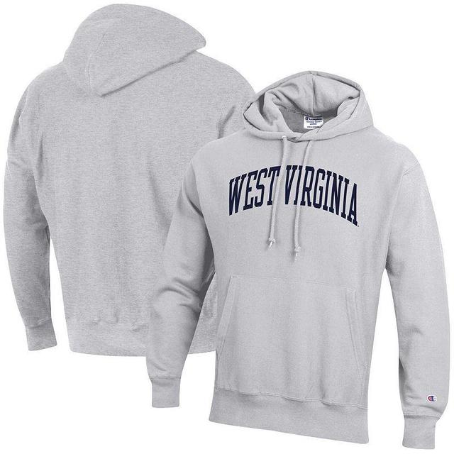 Mens Champion Heathered Gray West Virginia Mountaineers Team Arch Reverse Weave Pullover Hoodie Product Image