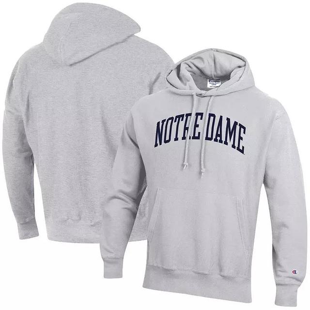 Mens Champion Heathered Gray Notre Dame Fighting Irish Team Arch Reverse Weave Pullover Hoodie Product Image