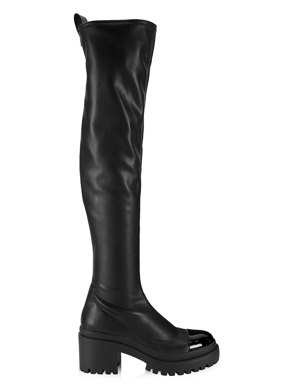 Womens Martini Leather Thigh-High Boots Product Image