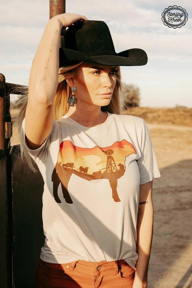 Sunset Steer Tee Product Image