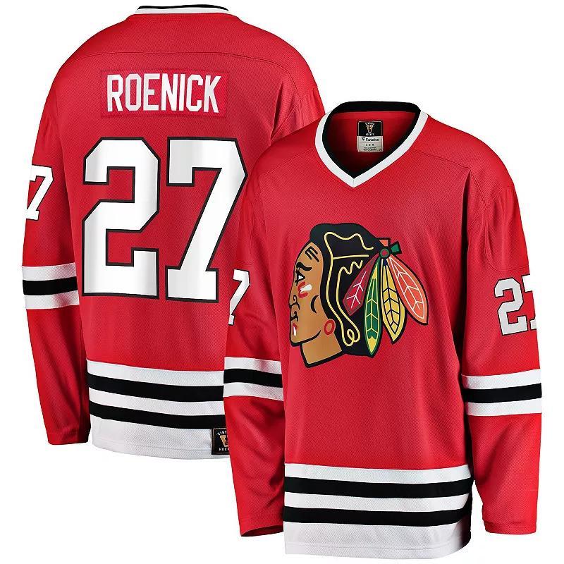 Mens Fanatics Branded Jeremy Roenick Chicago Blackhawks Premier Breakaway Retired Player Jersey Product Image