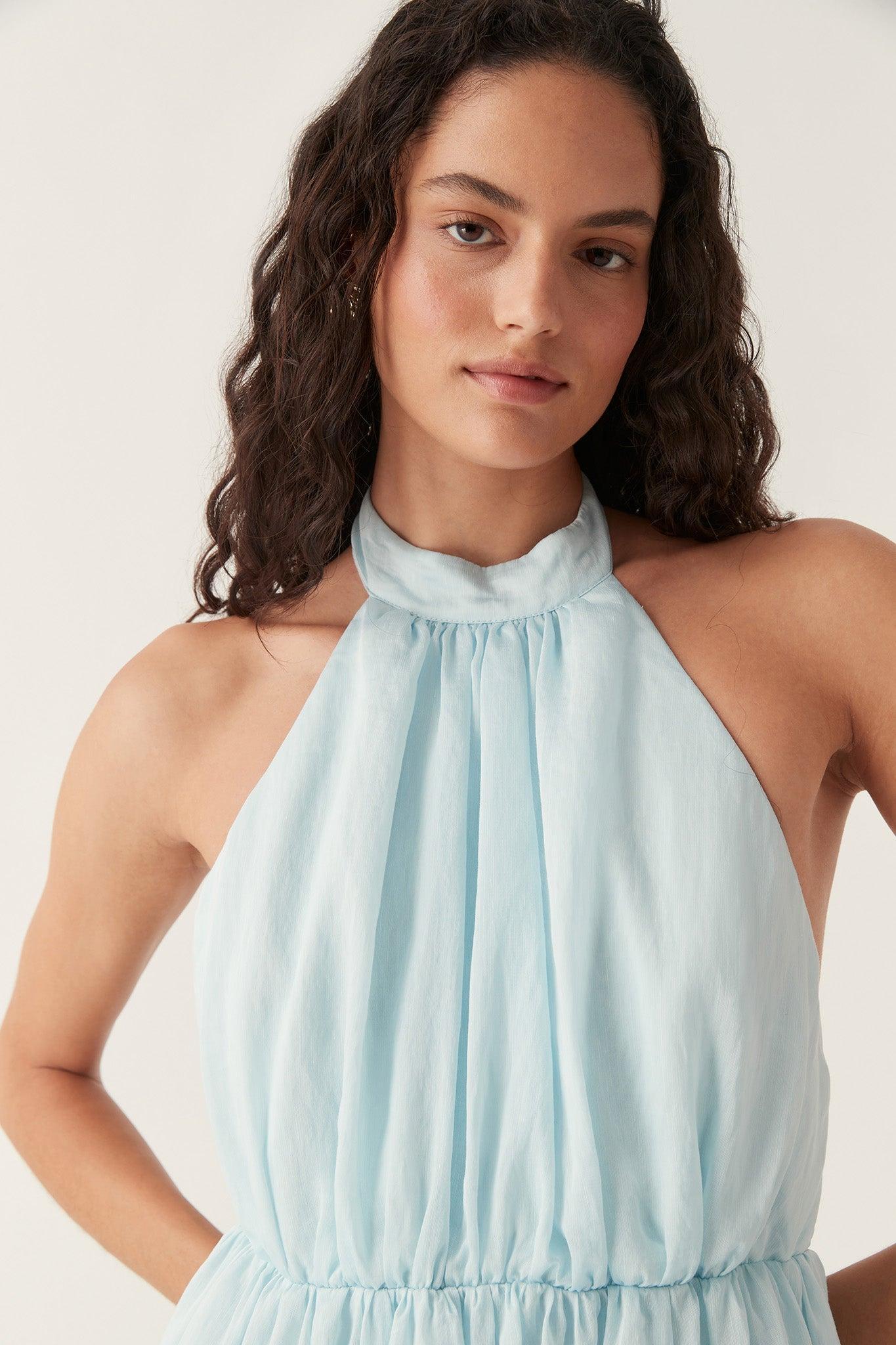 Hilma Frill Maxi Halter Dress Product Image