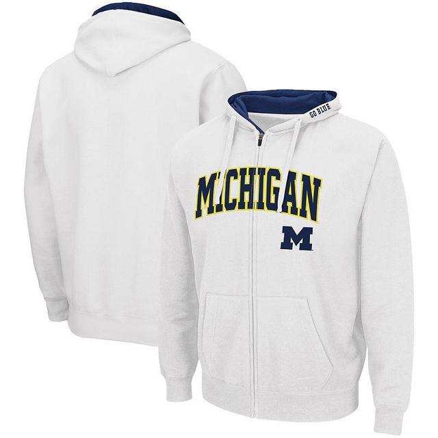 Mens Colosseum Michigan Wolverines Arch & Logo 3.0 Full-Zip Hoodie Product Image