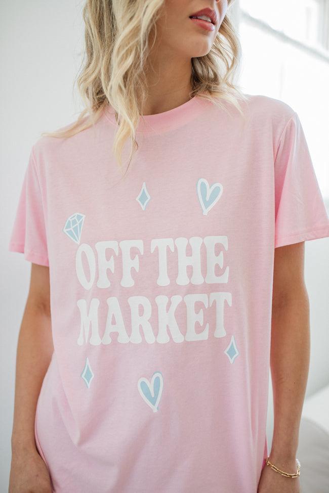 Off The Market Light Pink Oversized Graphic Tee Product Image