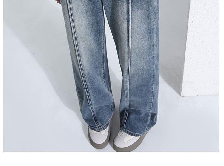 High Rise Washed Loose Fit Jeans (Various Designs) Product Image