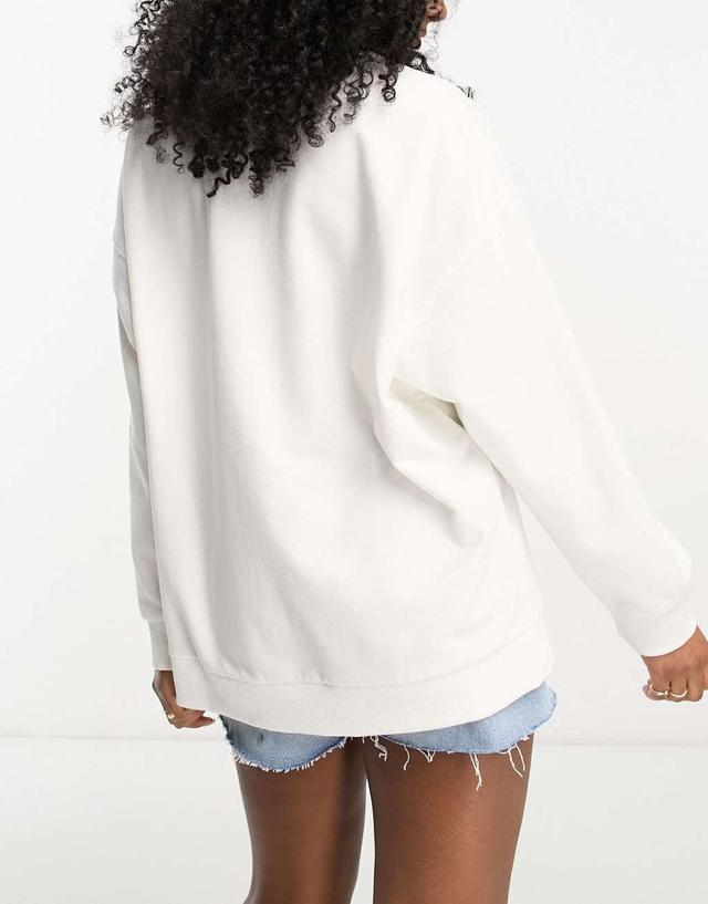 Roxy Morning Hike oversized sweat in white  Product Image