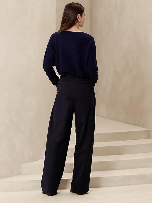 Relaxed Wide-Leg Italian Wool Pant Product Image