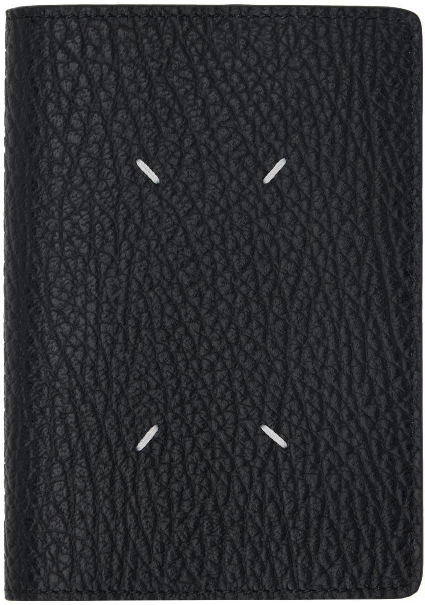 MAISON MARGIELA Black Leather Passport Holder In T8013 Black Product Image