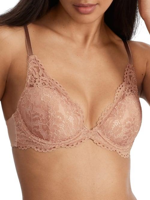 b. temptD by Wacoal Ciao Bella Plunge Neck Lace T-Shirt Bra Product Image