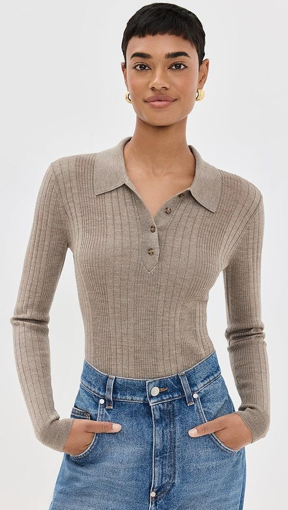 Reformation Hermia Regenerative Merino Polo | Shopbop Product Image