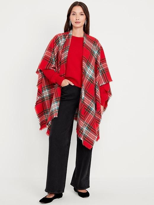 Flannel Poncho Product Image